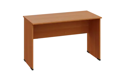 EPL 26 - 12 stůl kancelářský, dřevěná podnož, deska 25 mm, široký 1200 mm, olše jantar